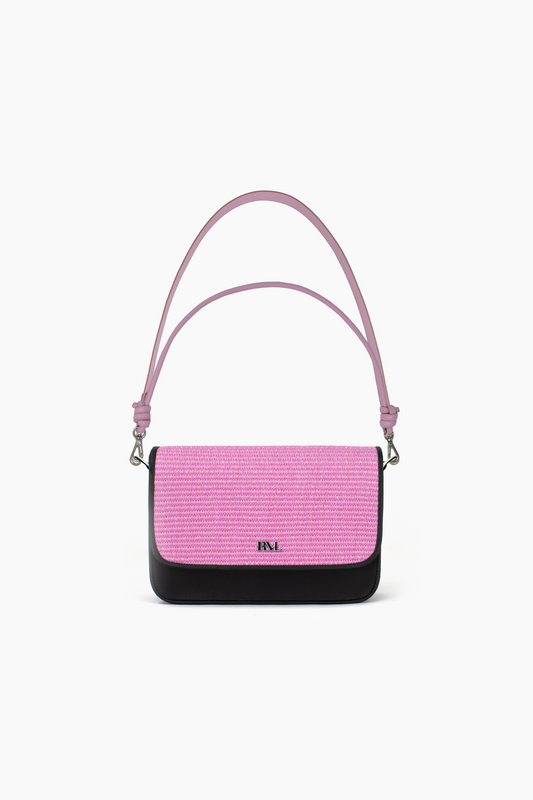 Bolso Classic Rafia Rosa